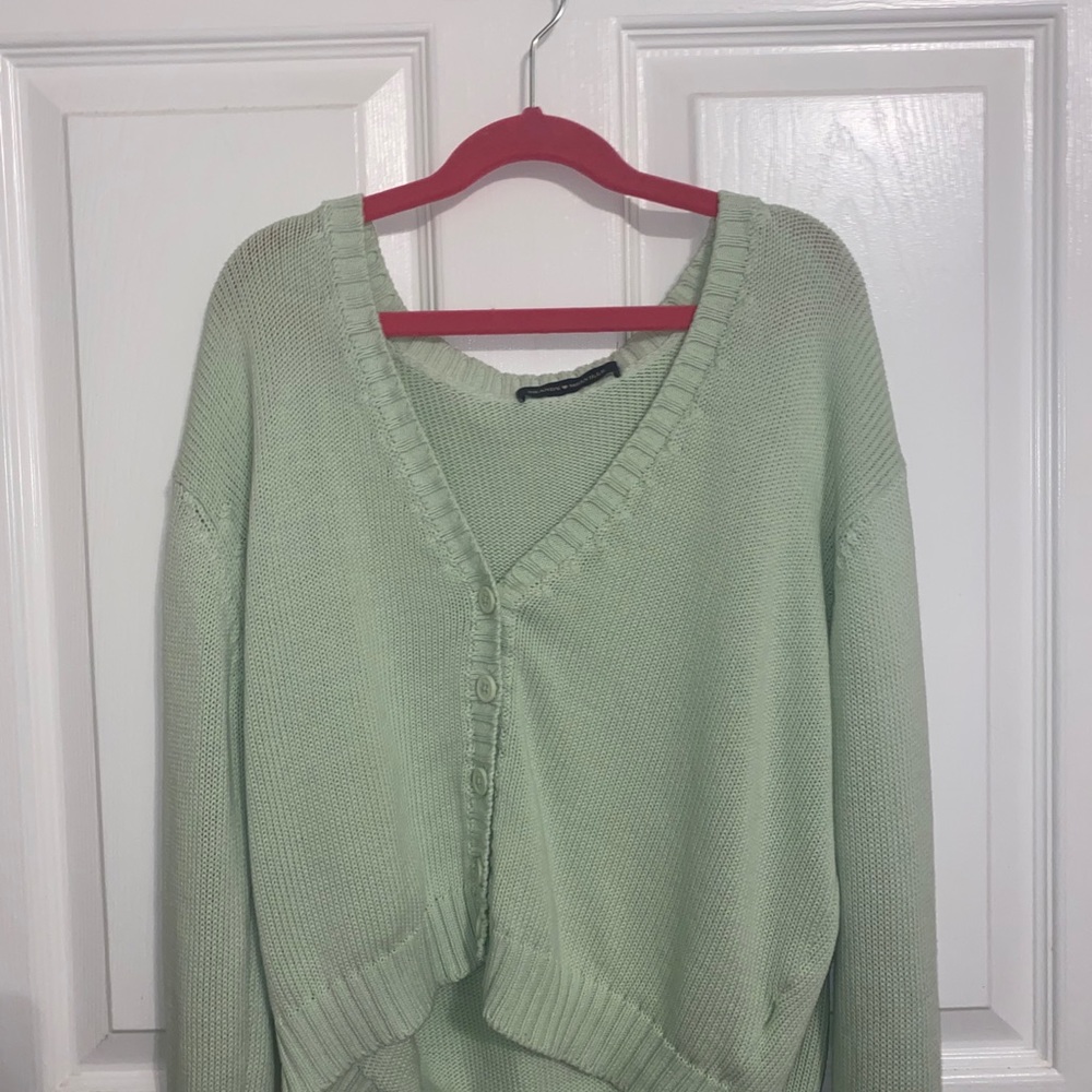 BRANDY MELVILLE LIGHT GREEN BILLIE CARDIGAN